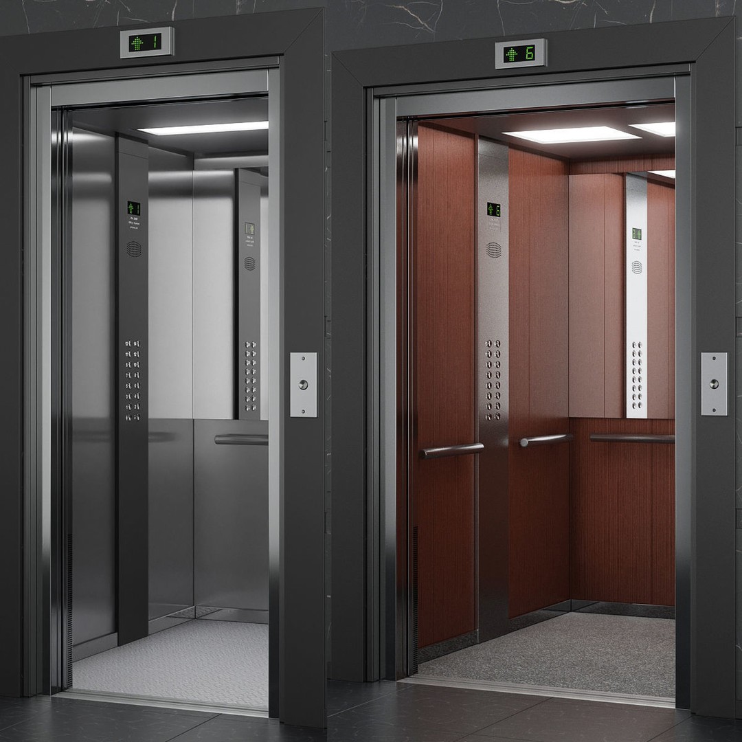 OTIS 2000 R Elevator 3D Model – Realistic Animation, PBR, Blender, FBX - View 5