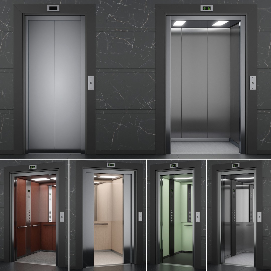 OTIS 2000 R Elevator 3D Model – Realistic Animation, PBR, Blender, FBX - View 8