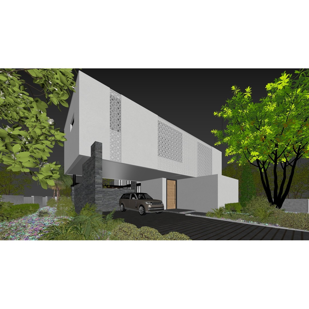 Bianca 3D Model – Modern Villa Scene for Archviz, FBX, OBJ - View 18