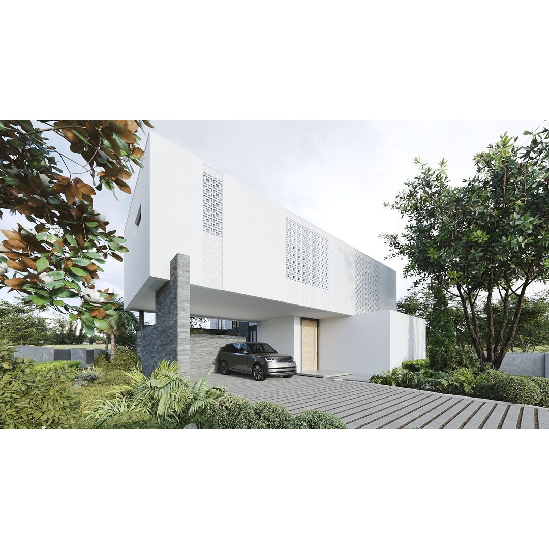 Bianca 3D Model – Modern Villa Scene for Archviz, FBX, OBJ - View 3