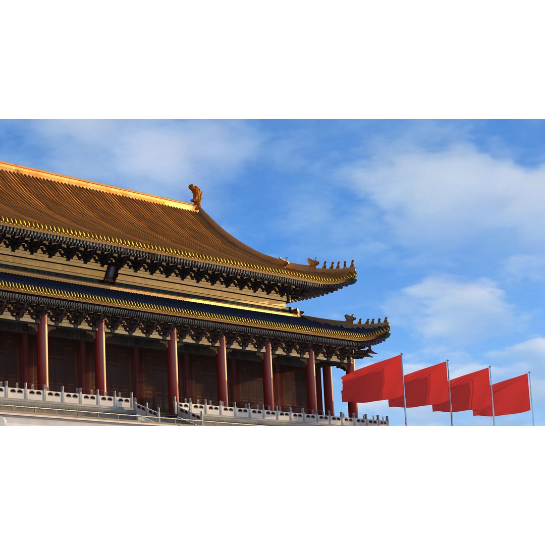 Tiananmen Square 3D Model – Detailed Architectural Asset, FBX, OBJ - View 5