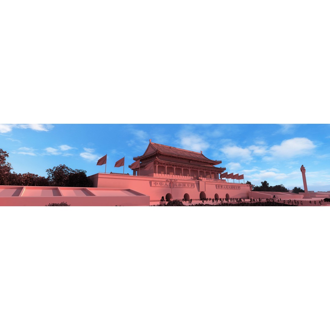 Tiananmen Square 3D Model – Detailed Architectural Asset, FBX, OBJ - View 7