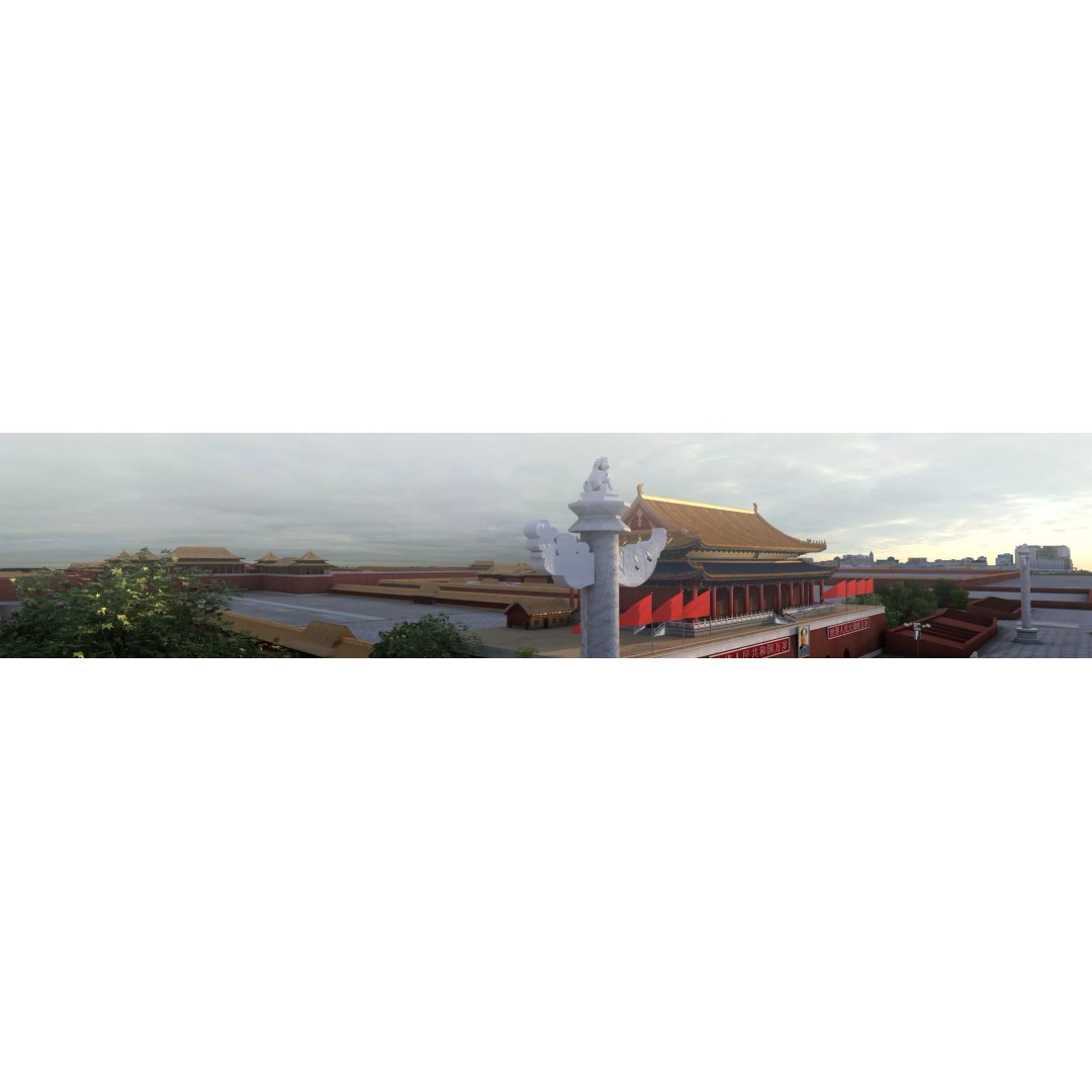 Tiananmen Square 3D Model – Detailed Architectural Asset, FBX, OBJ - View 8