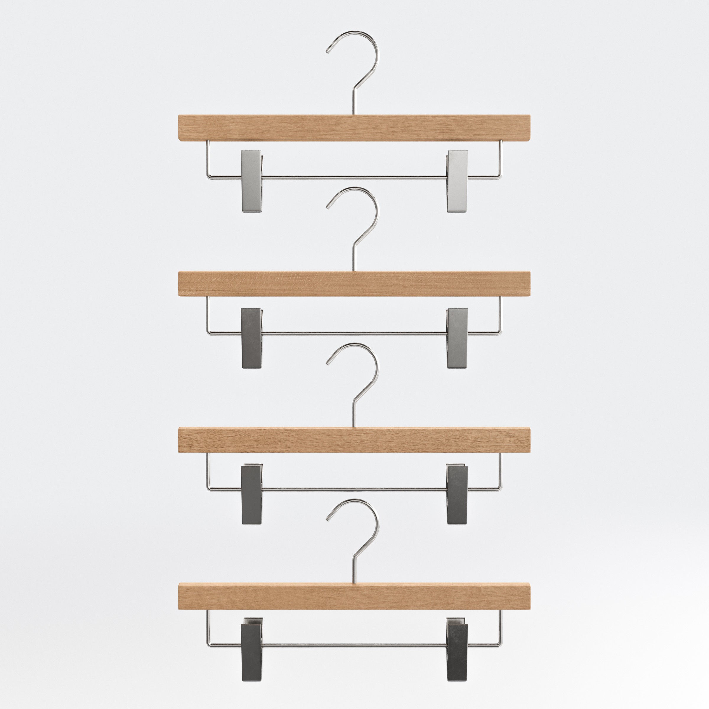 Wooden Clothes Hangers Collection - Low-Poly 3D Model - View 12