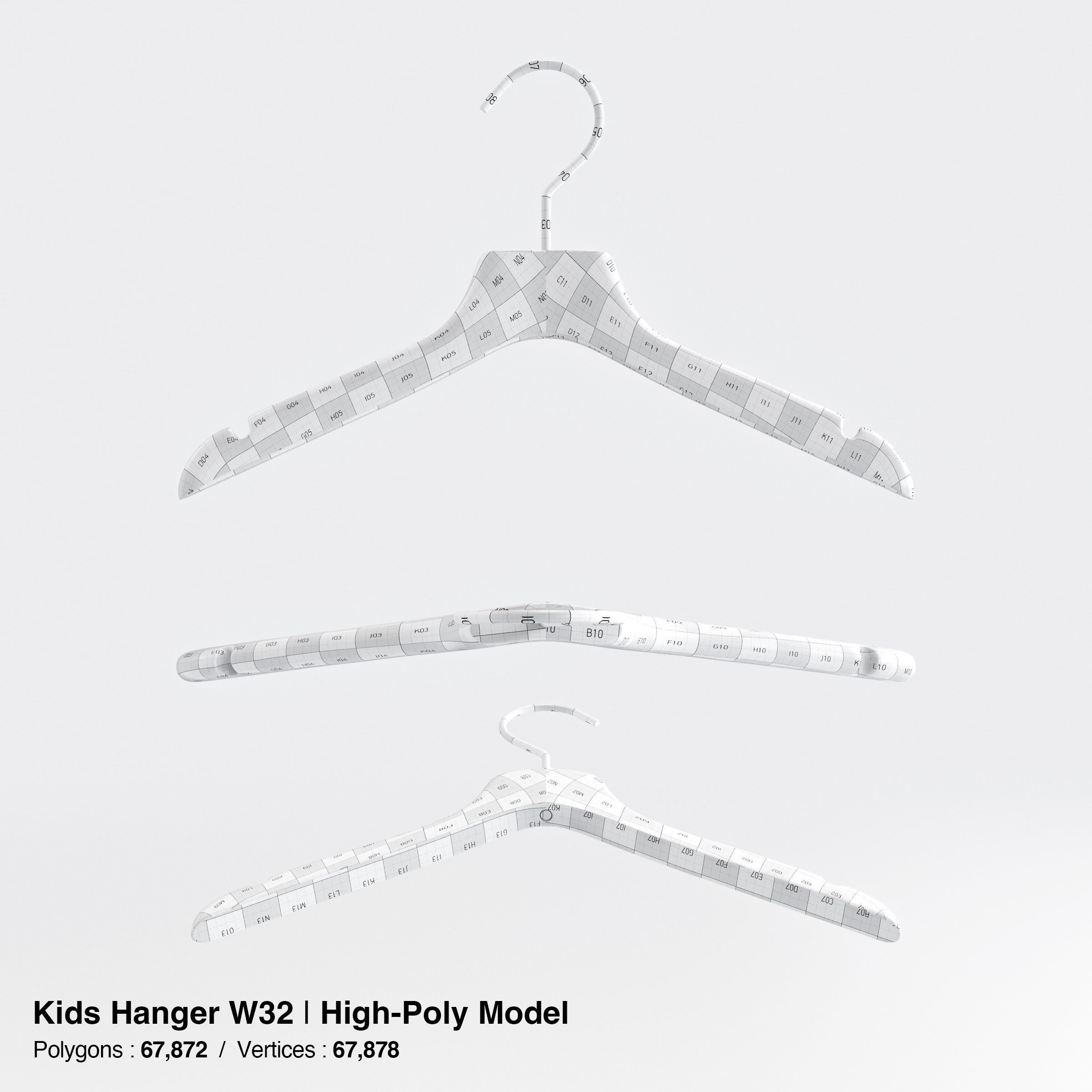 Wooden Clothes Hangers Collection - Low-Poly 3D Model - View 27