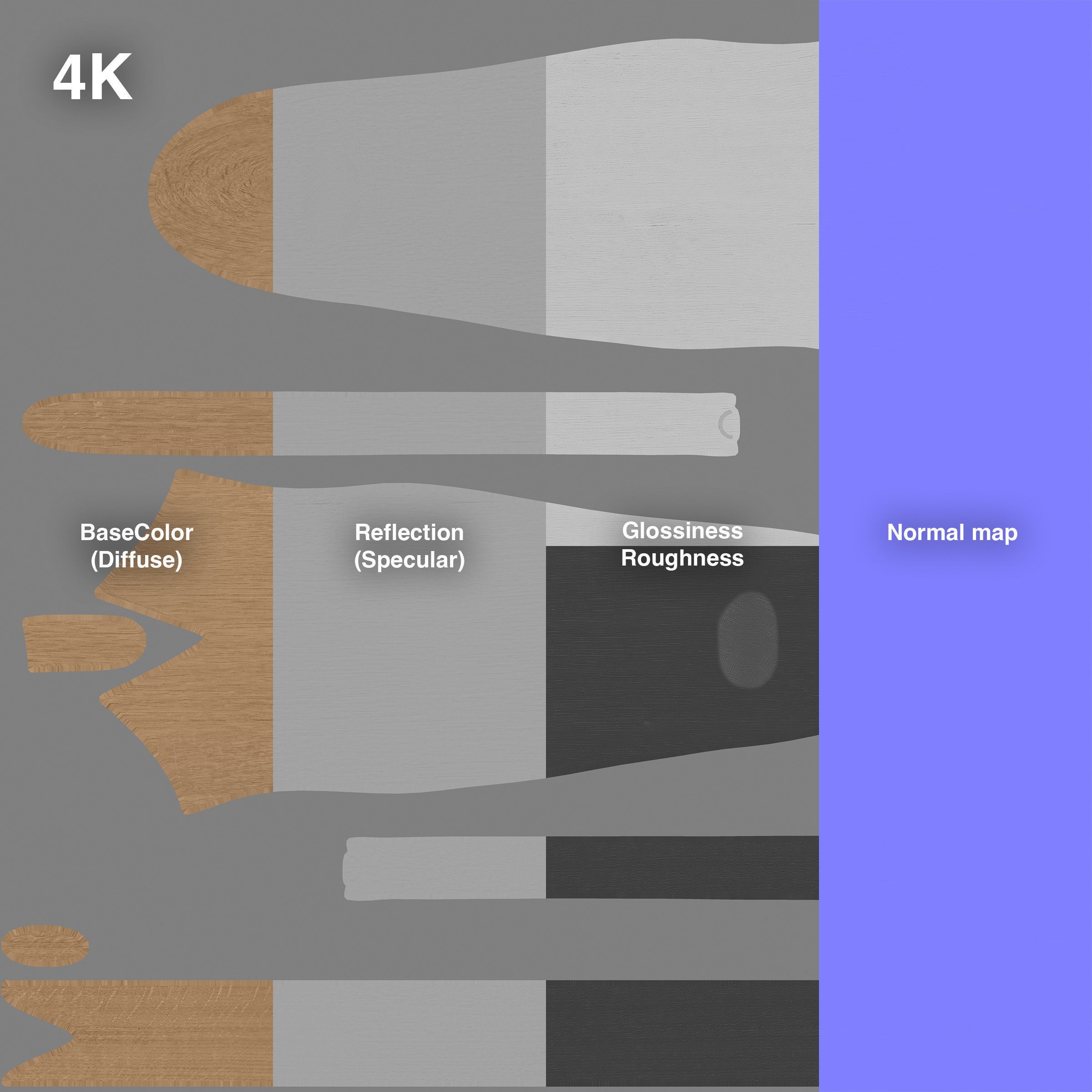 Wooden Clothes Hangers Collection - Low-Poly 3D Model - View 68