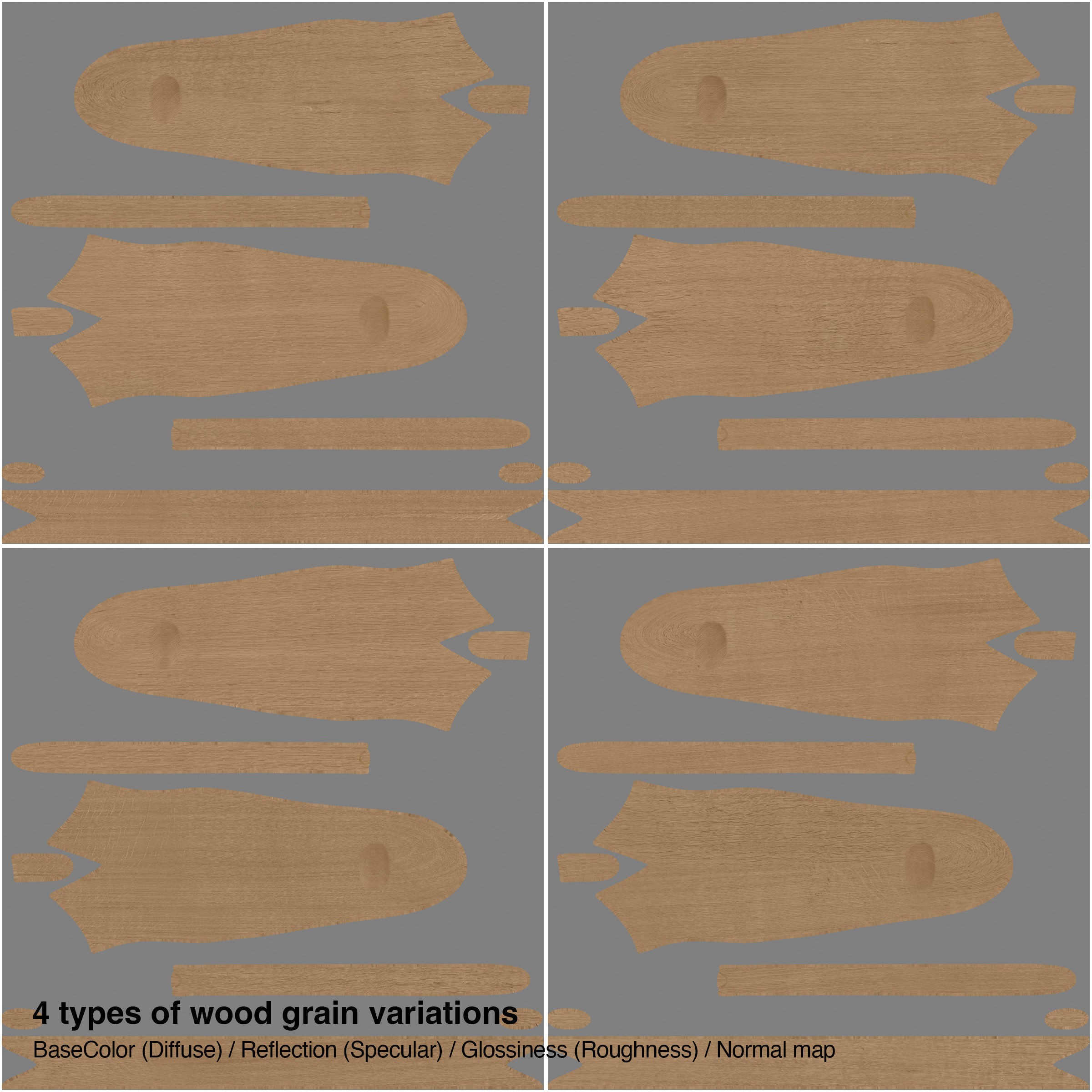 Wooden Clothes Hangers Collection - Low-Poly 3D Model - View 71