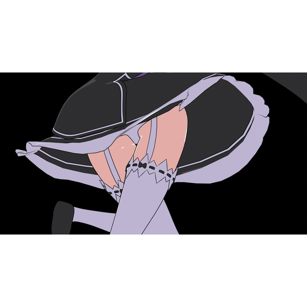 Ram & Rem 3D Model – Low Poly Anime Characters for Blender - View 16