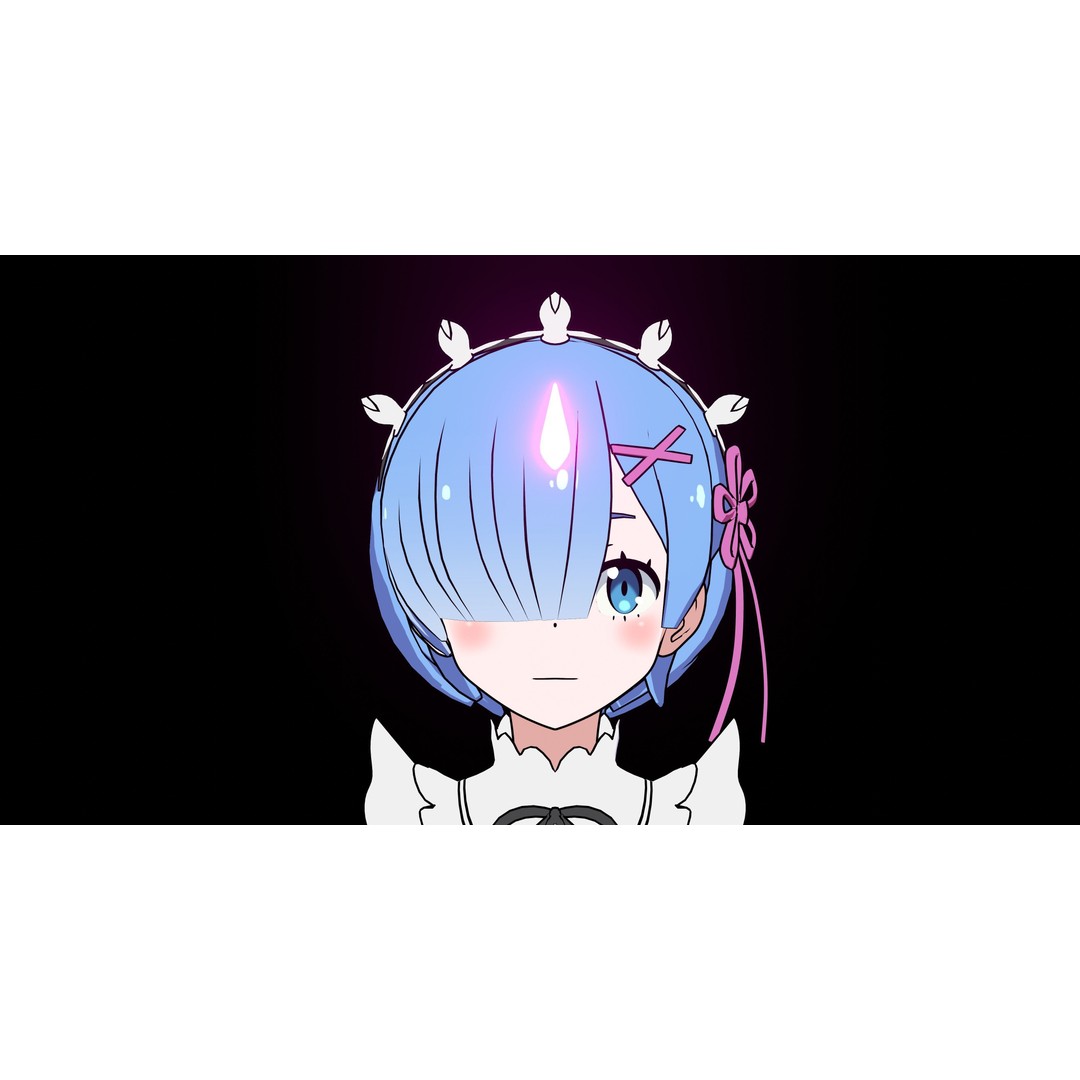 Ram & Rem 3D Model – Low Poly Anime Characters for Blender - View 32