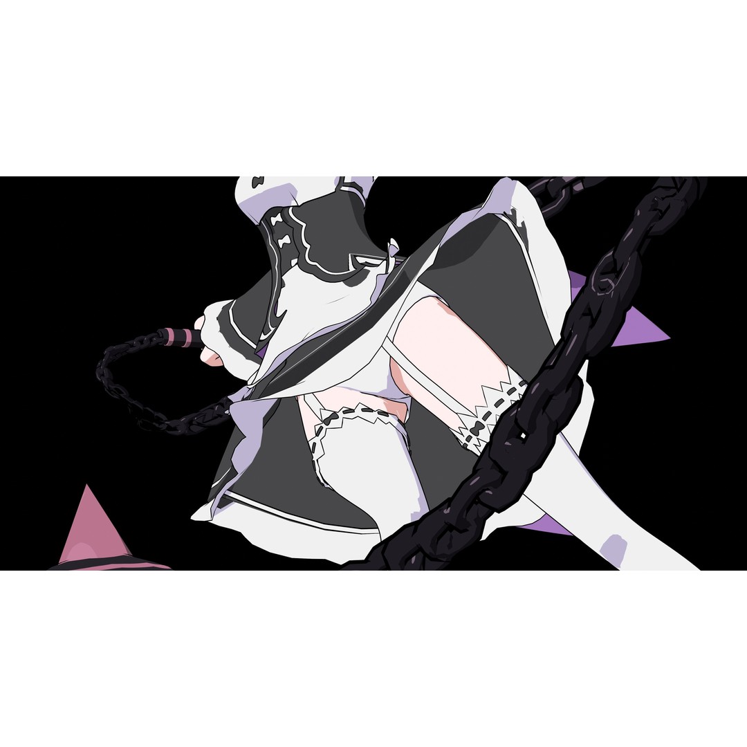 Ram & Rem 3D Model – Low Poly Anime Characters for Blender - View 33