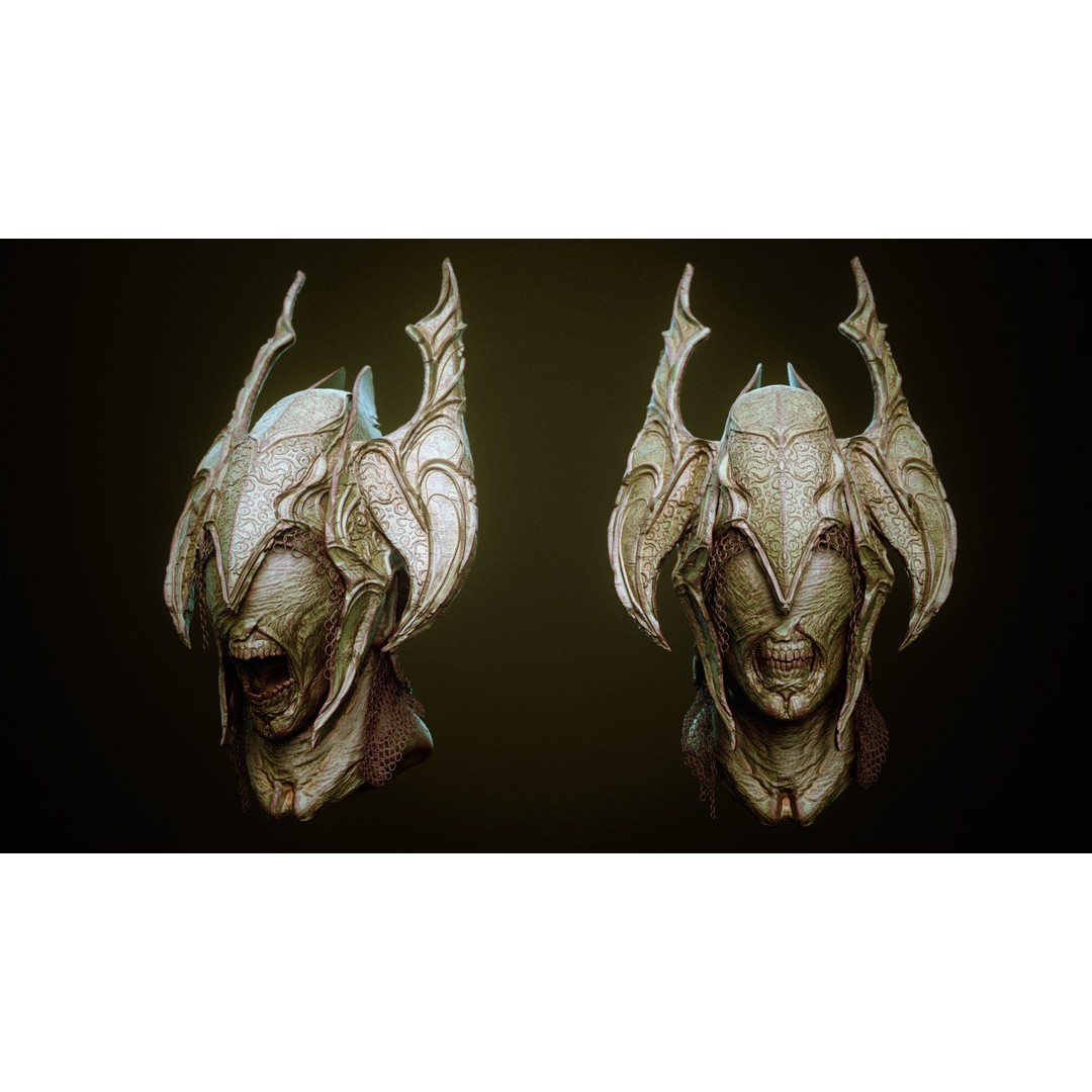 Demon 3D Model – High Poly Fantasy Heads with Blendshapes, OBJ - View 15