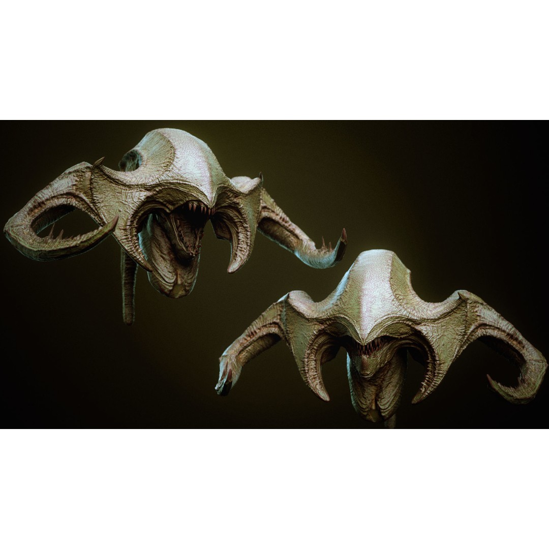 Demon 3D Model – High Poly Fantasy Heads with Blendshapes, OBJ - View 36