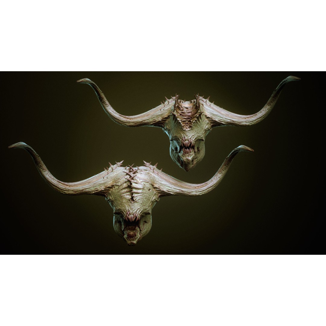 Demon 3D Model – High Poly Fantasy Heads with Blendshapes, OBJ - View 51