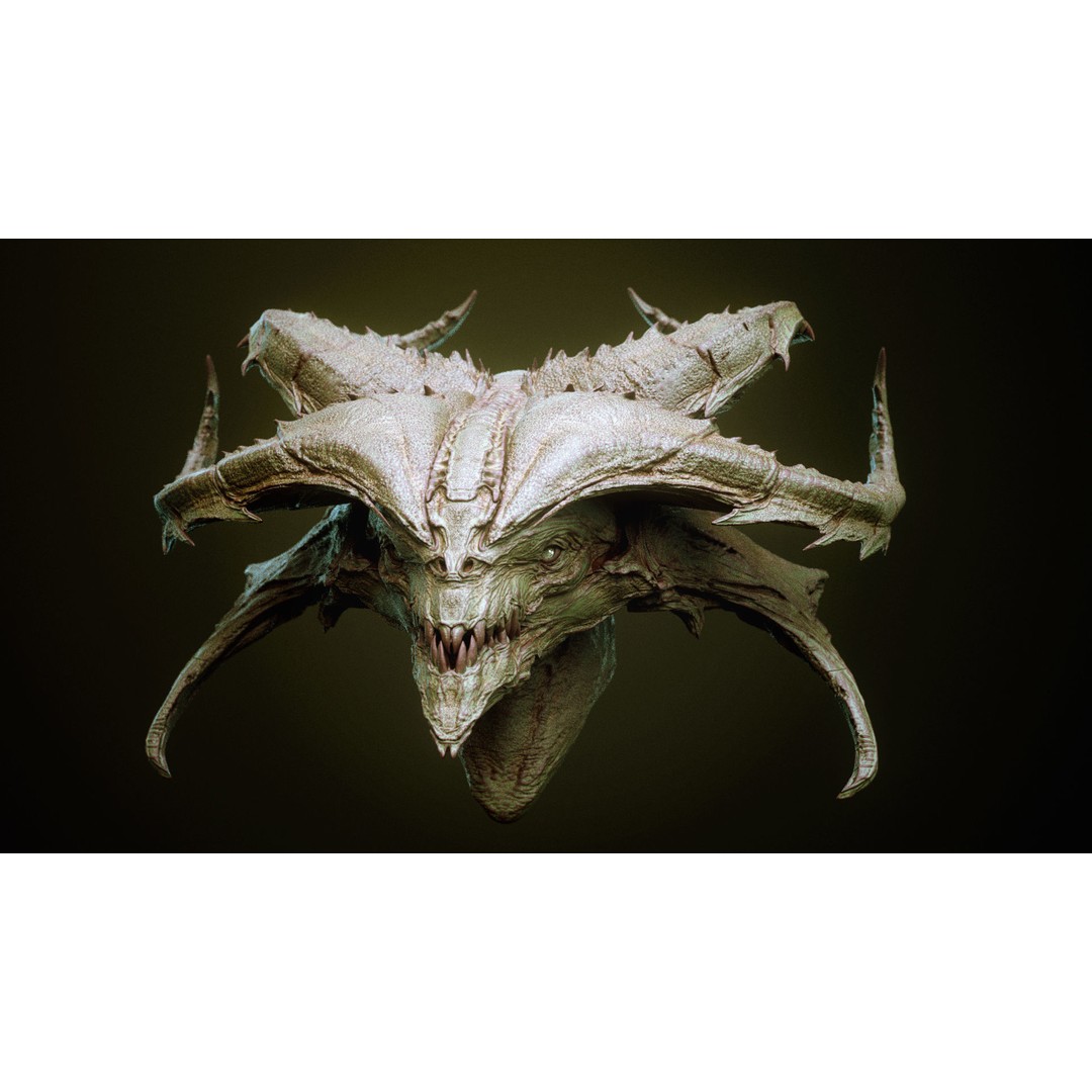 Demon 3D Model – High Poly Fantasy Heads with Blendshapes, OBJ - View 58