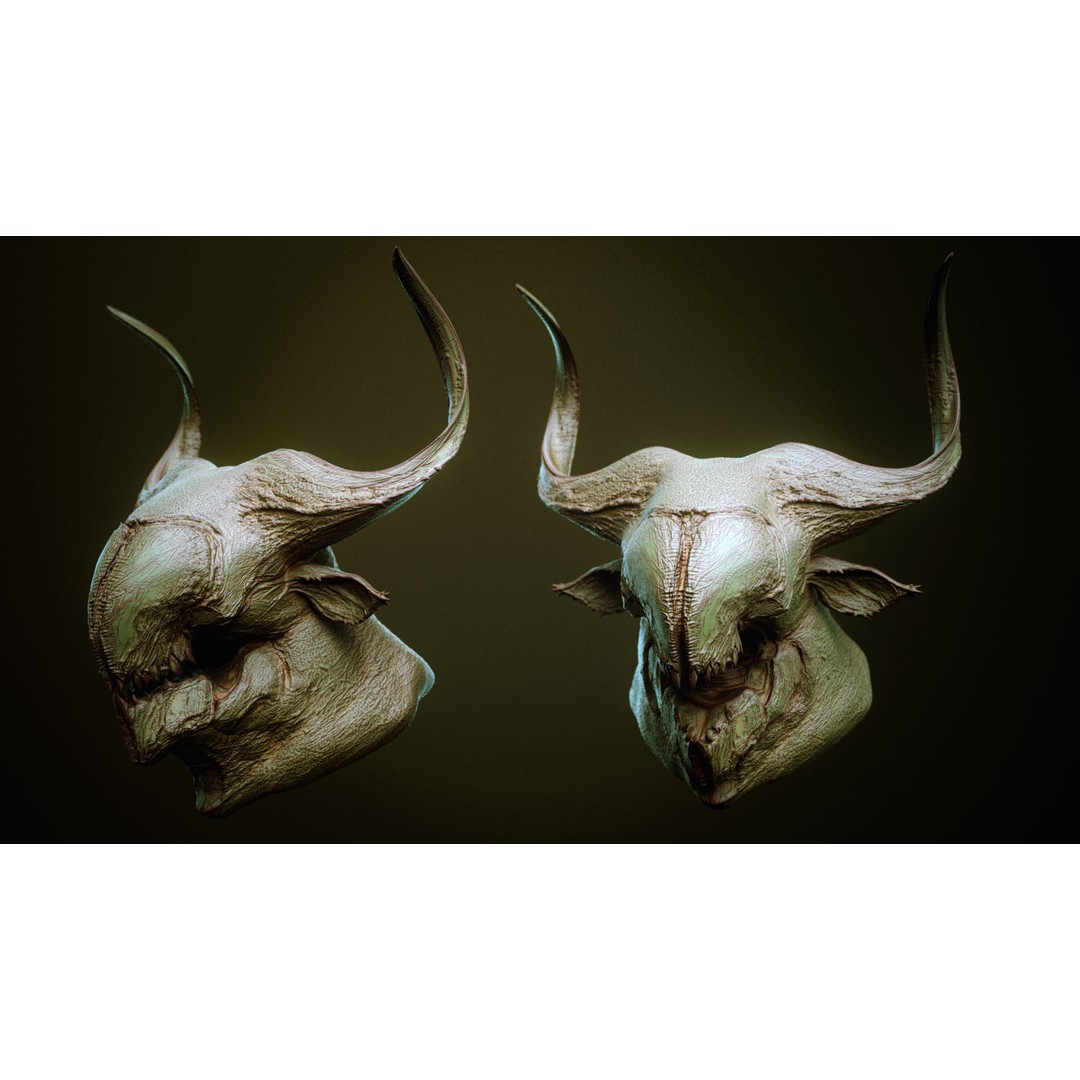 Demon 3D Model – High Poly Fantasy Heads with Blendshapes, OBJ - View 59