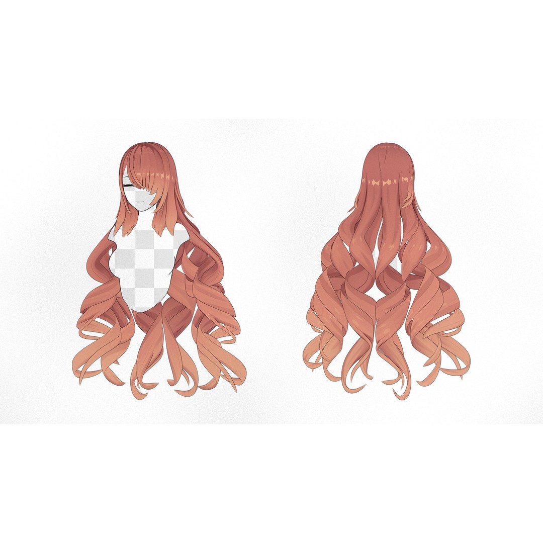Anime Hairstyle Collection 3D Model – Low Poly Character Asset, FBX - View 13