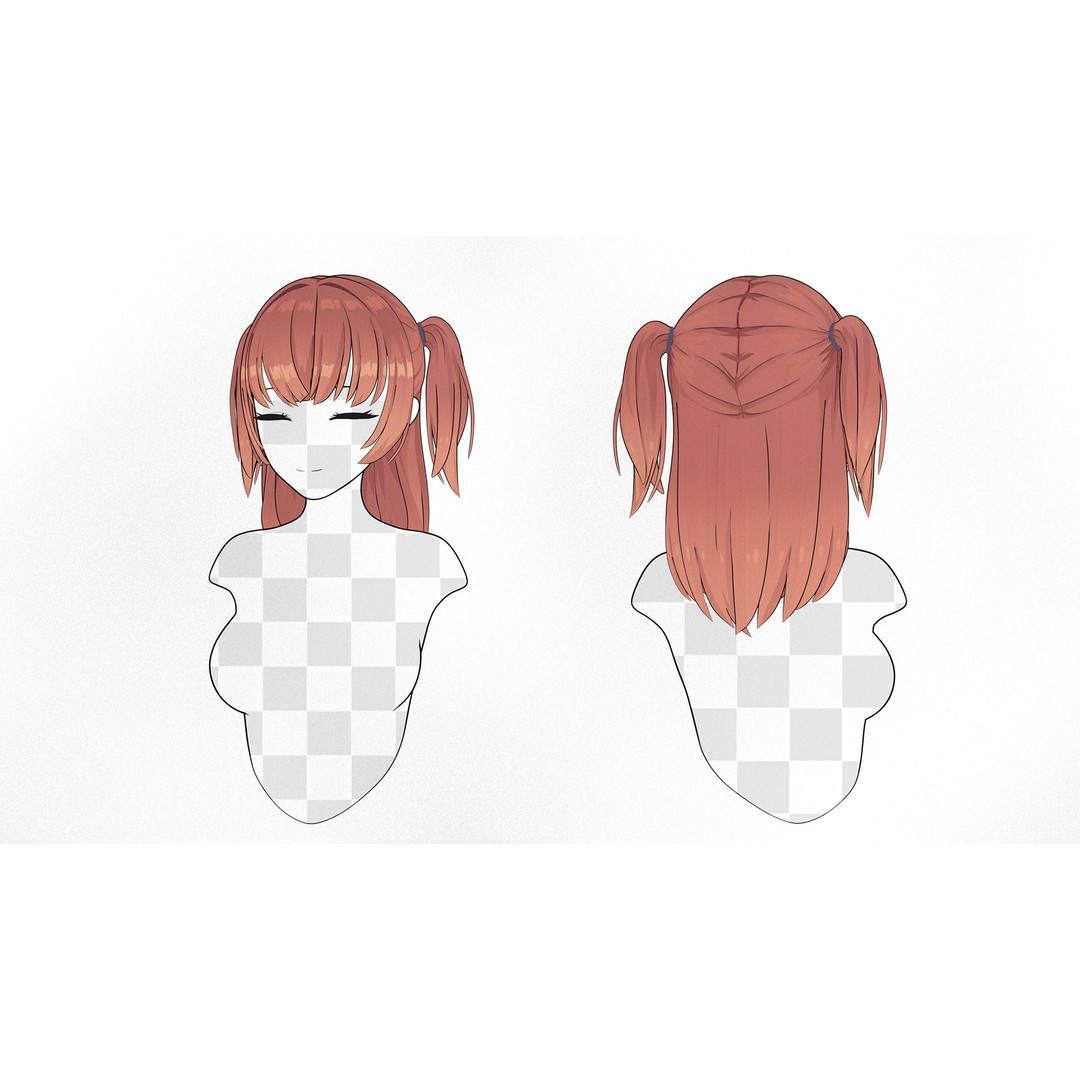 Anime Hairstyle Collection 3D Model – Low Poly Character Asset, FBX - View 16