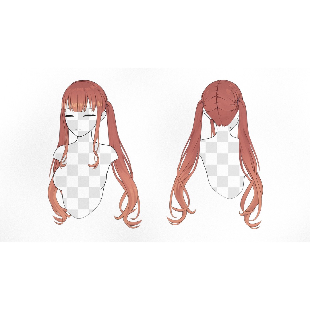 Anime Hairstyle Collection 3D Model – Low Poly Character Asset, FBX - View 18
