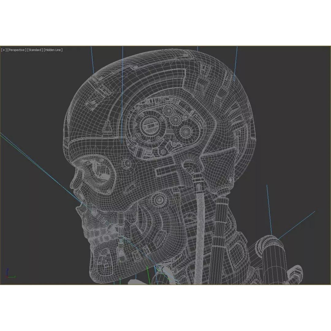 Terminator T800 Endoskeleton 3D Model – High Poly Rigged Character, FBX - View 12