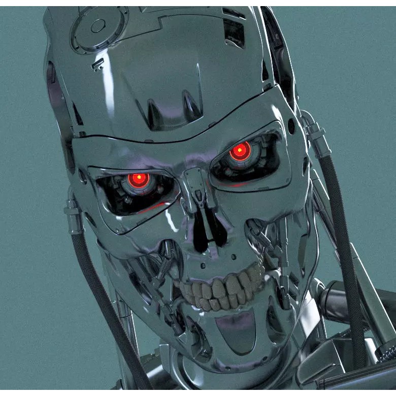 Terminator T800 Endoskeleton 3D Model – High Poly Rigged Character, FBX - View 2