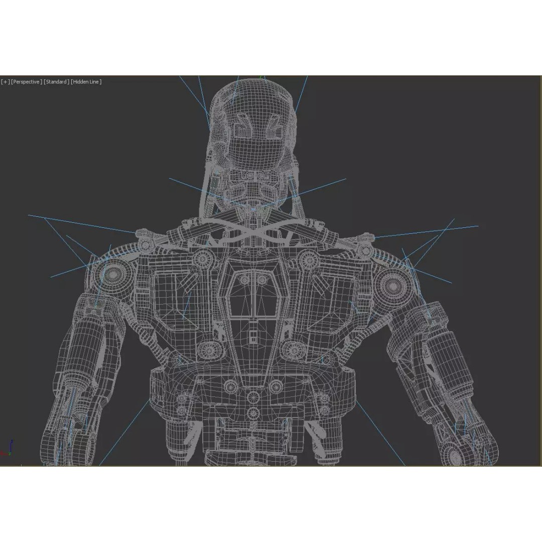 Terminator T800 Endoskeleton 3D Model – High Poly Rigged Character, FBX - View 20