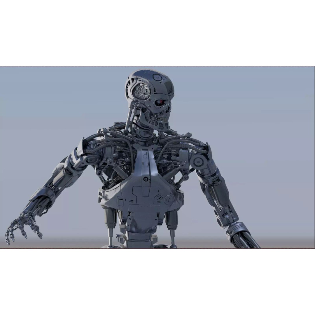 Terminator T800 Endoskeleton 3D Model – High Poly Rigged Character, FBX - View 22