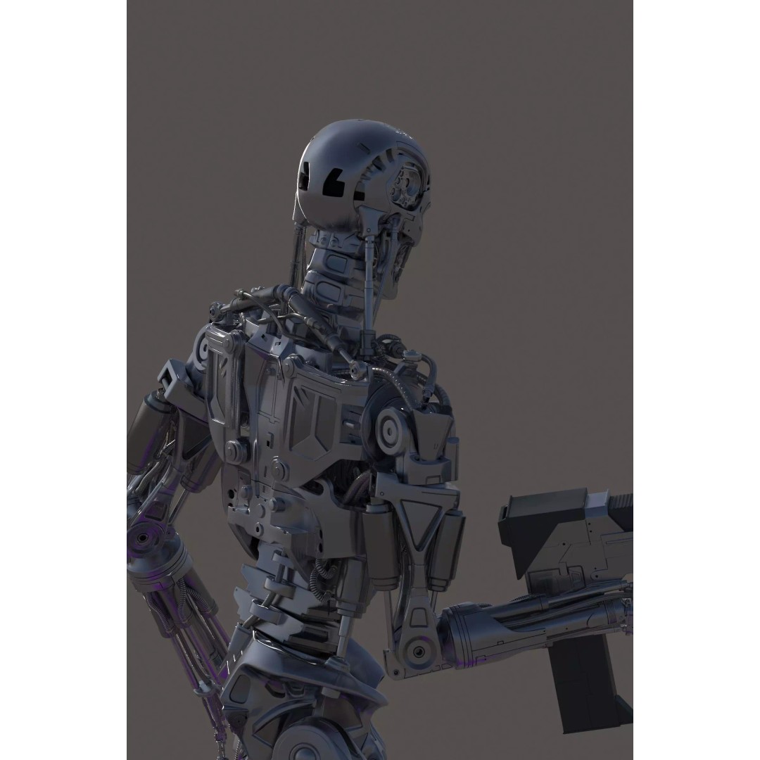 Terminator T800 Endoskeleton 3D Model – High Poly Rigged Character, FBX - View 23