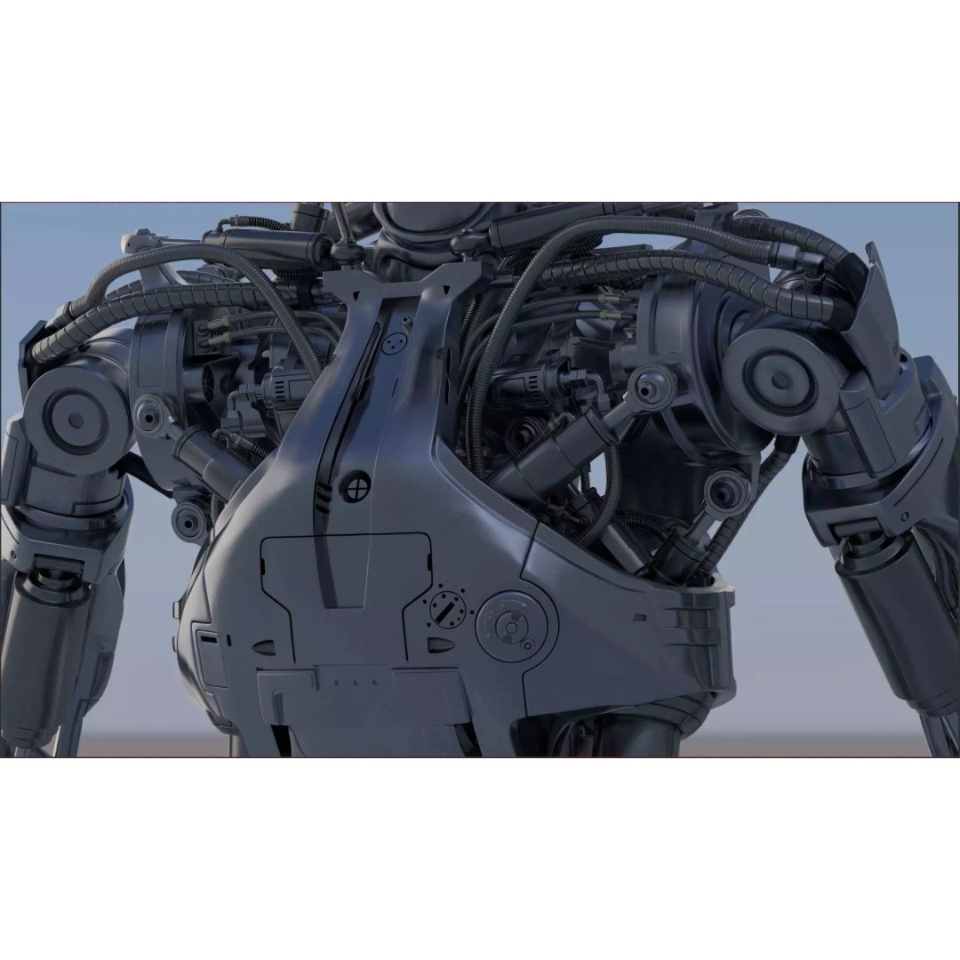 Terminator T800 Endoskeleton 3D Model – High Poly Rigged Character, FBX - View 24
