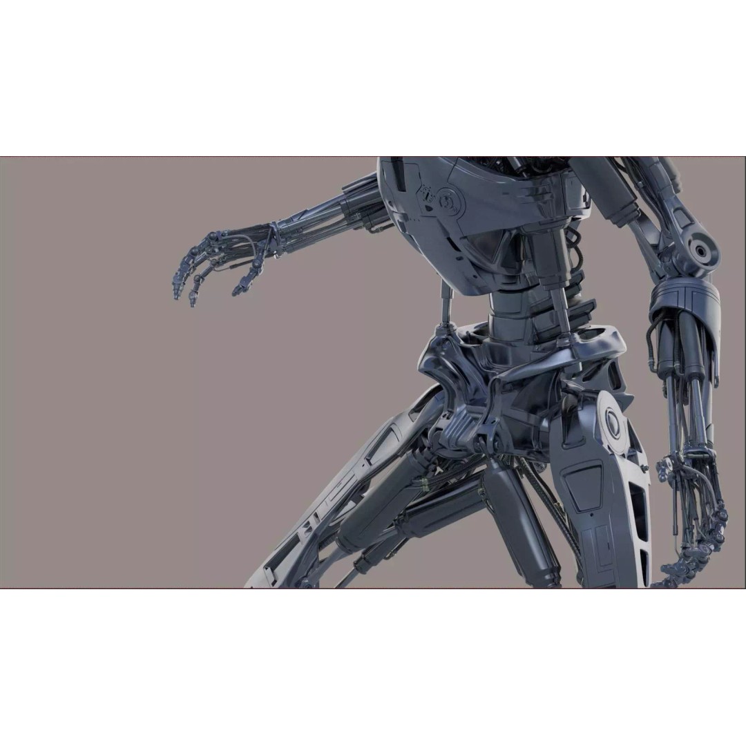 Terminator T800 Endoskeleton 3D Model – High Poly Rigged Character, FBX - View 25