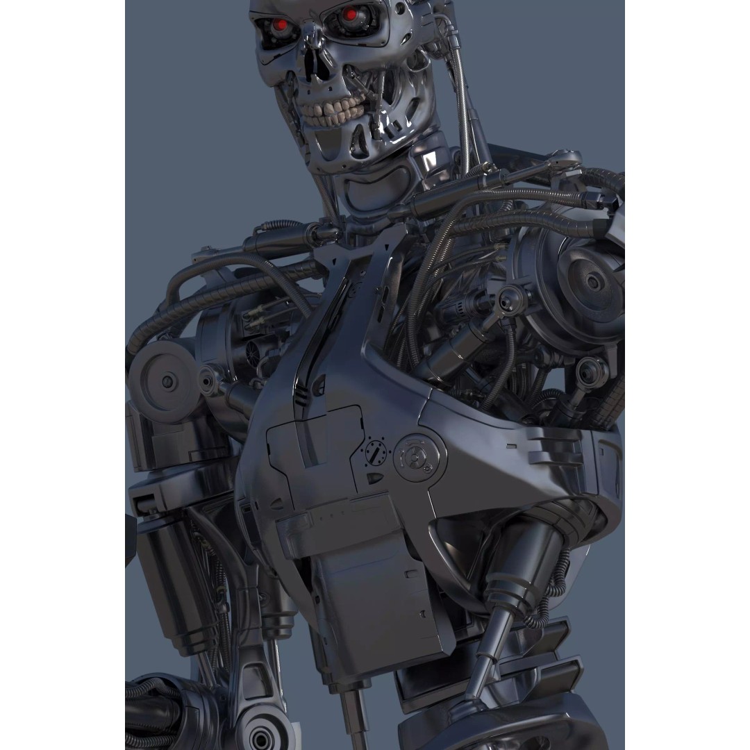 Terminator T800 Endoskeleton 3D Model – High Poly Rigged Character, FBX - View 27
