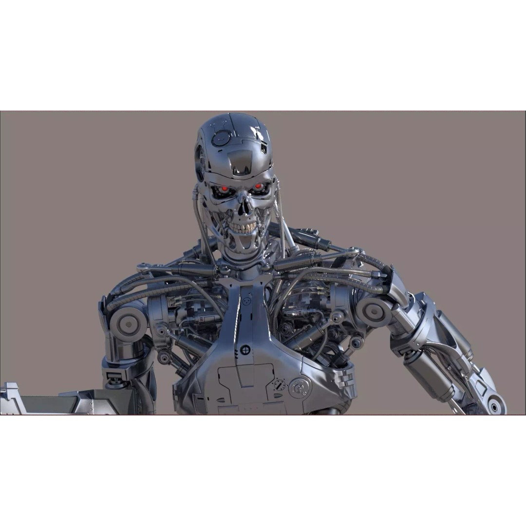 Terminator T800 Endoskeleton 3D Model – High Poly Rigged Character, FBX - View 28