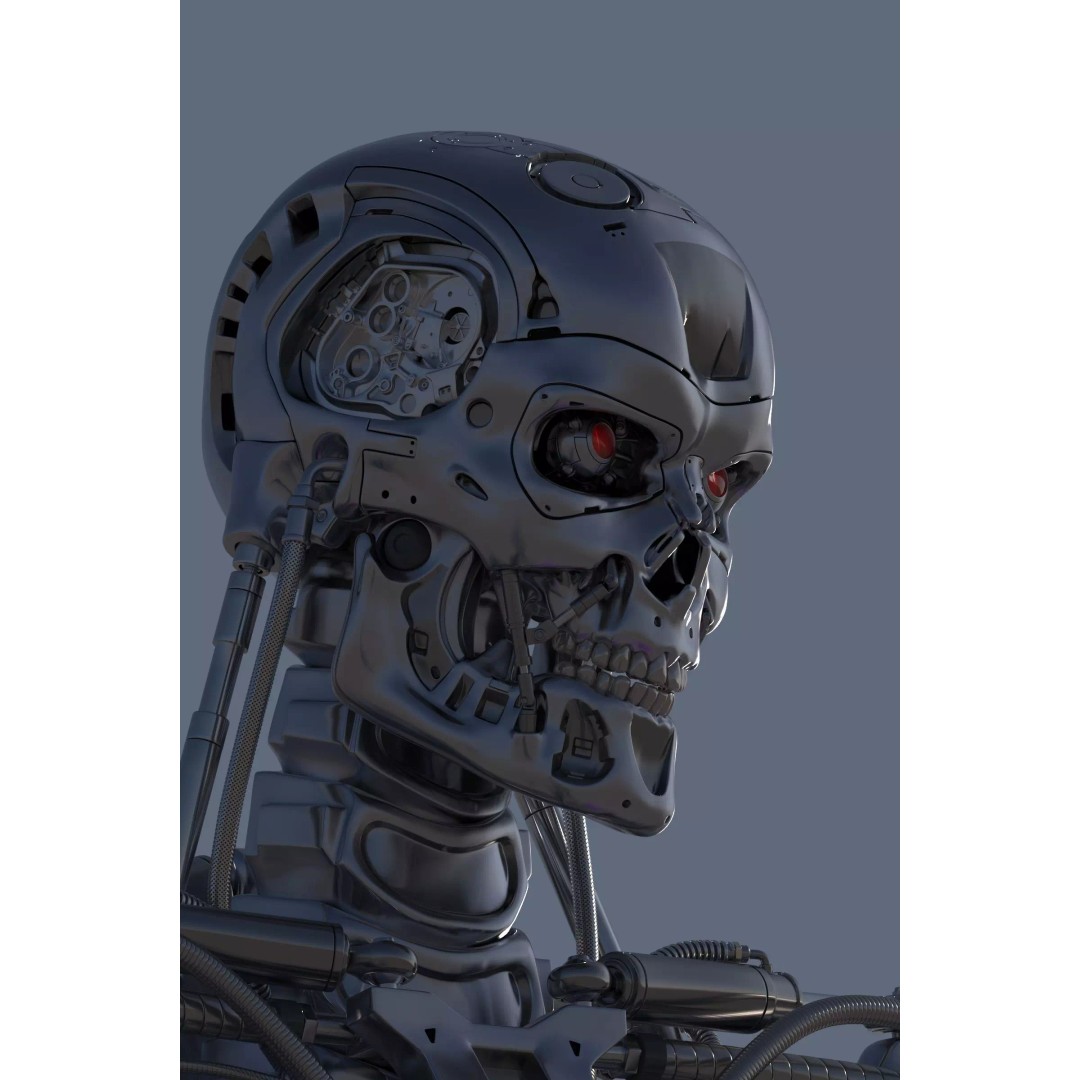 Terminator T800 Endoskeleton 3D Model – High Poly Rigged Character, FBX - View 30