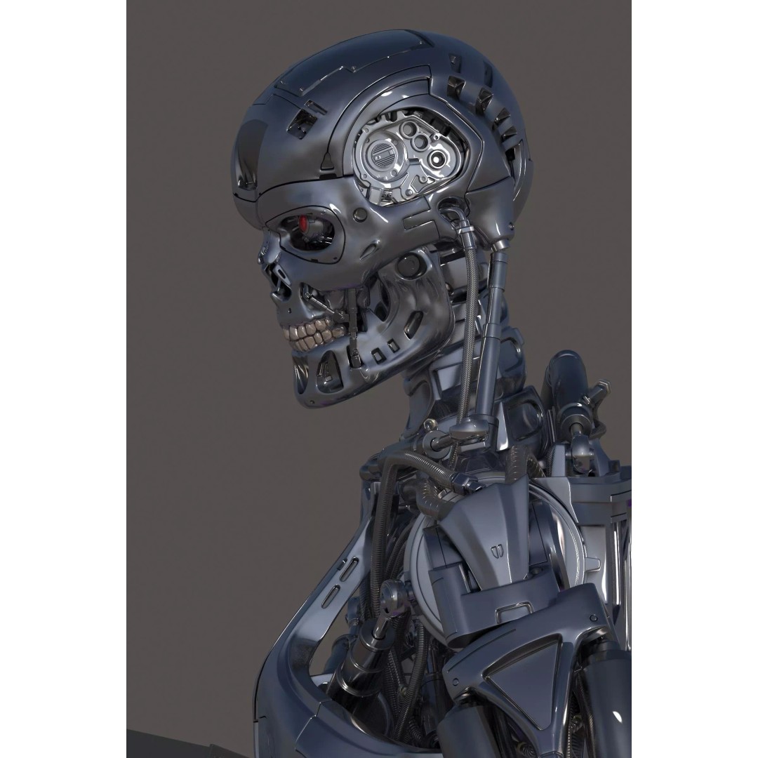 Terminator T800 Endoskeleton 3D Model – High Poly Rigged Character, FBX - View 34