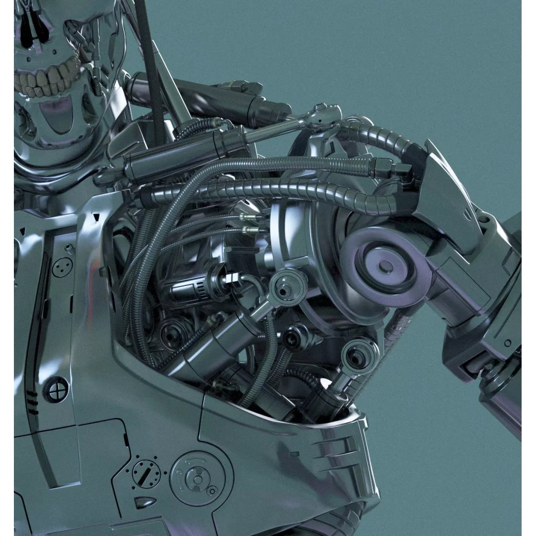 Terminator T800 Endoskeleton 3D Model – High Poly Rigged Character, FBX - View 5