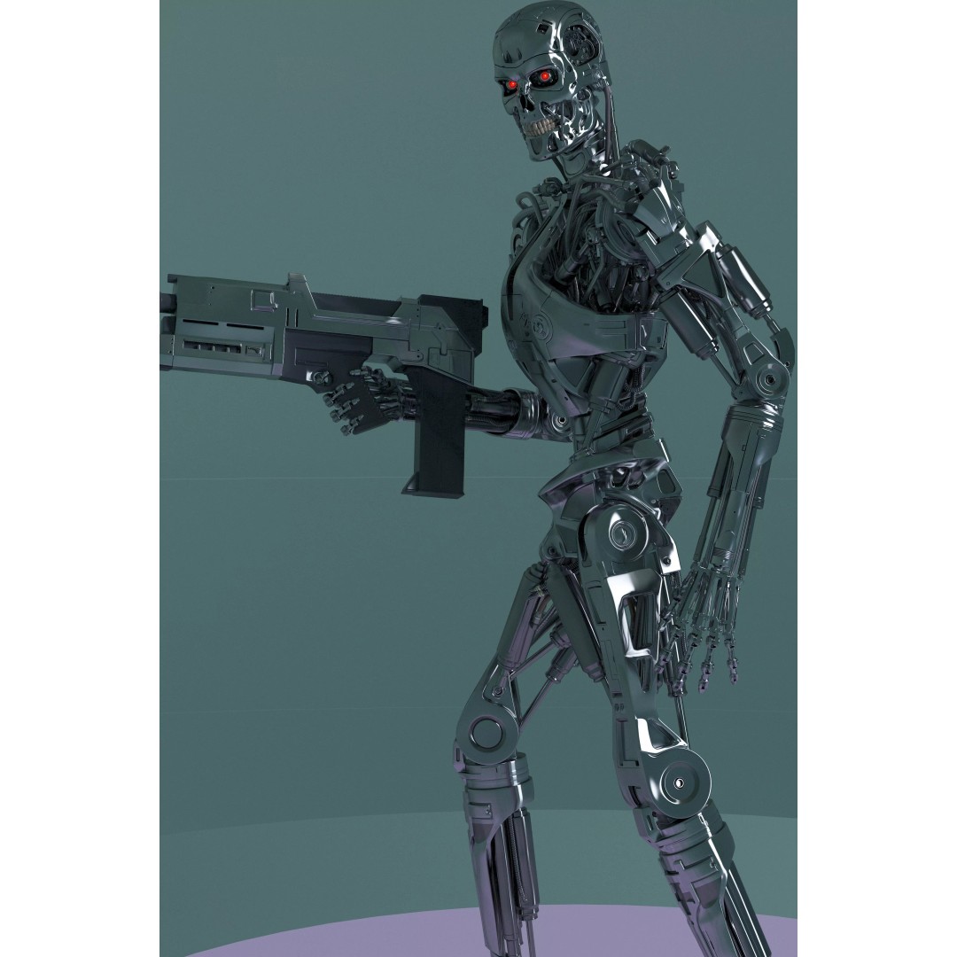 Terminator T800 Endoskeleton 3D Model – High Poly Rigged Character, FBX - View 6