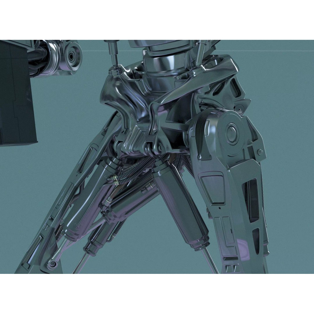 Terminator T800 Endoskeleton 3D Model – High Poly Rigged Character, FBX - View 7
