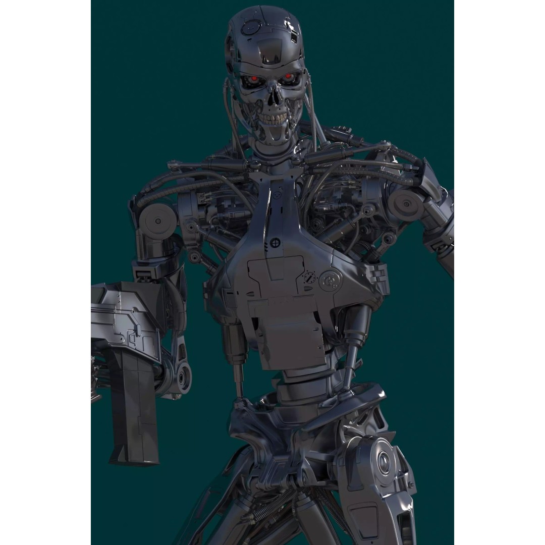 Terminator T800 Endoskeleton 3D Model – High Poly Rigged Character, FBX - View 9