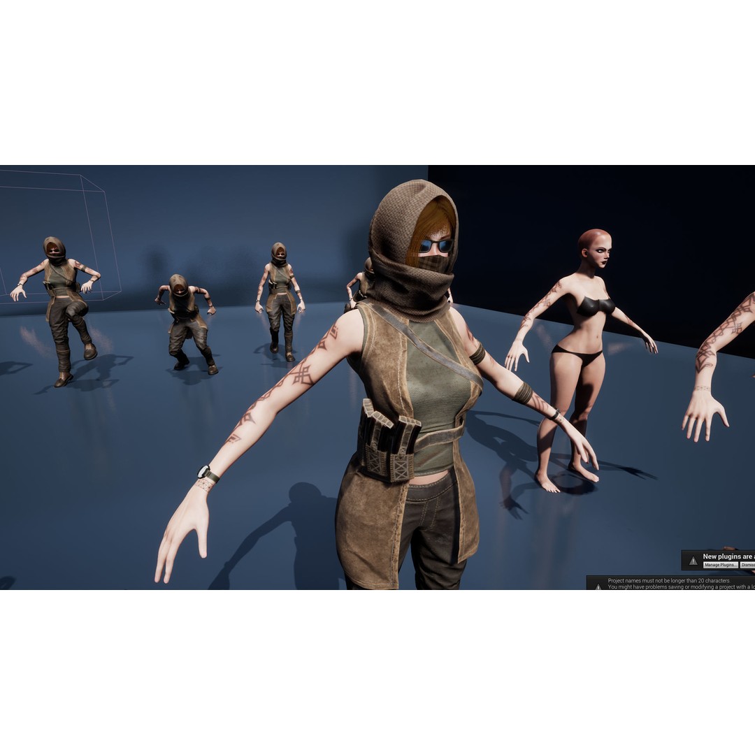 Survivor Man and Lady 3D Model – Low Poly Rigged Character, FBX - View 32