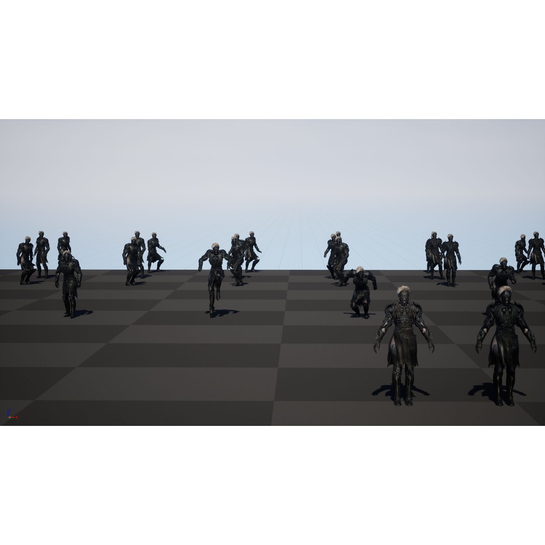 Knight Girl 3D Model – Low Poly Character with Rigging and Animations - View 40