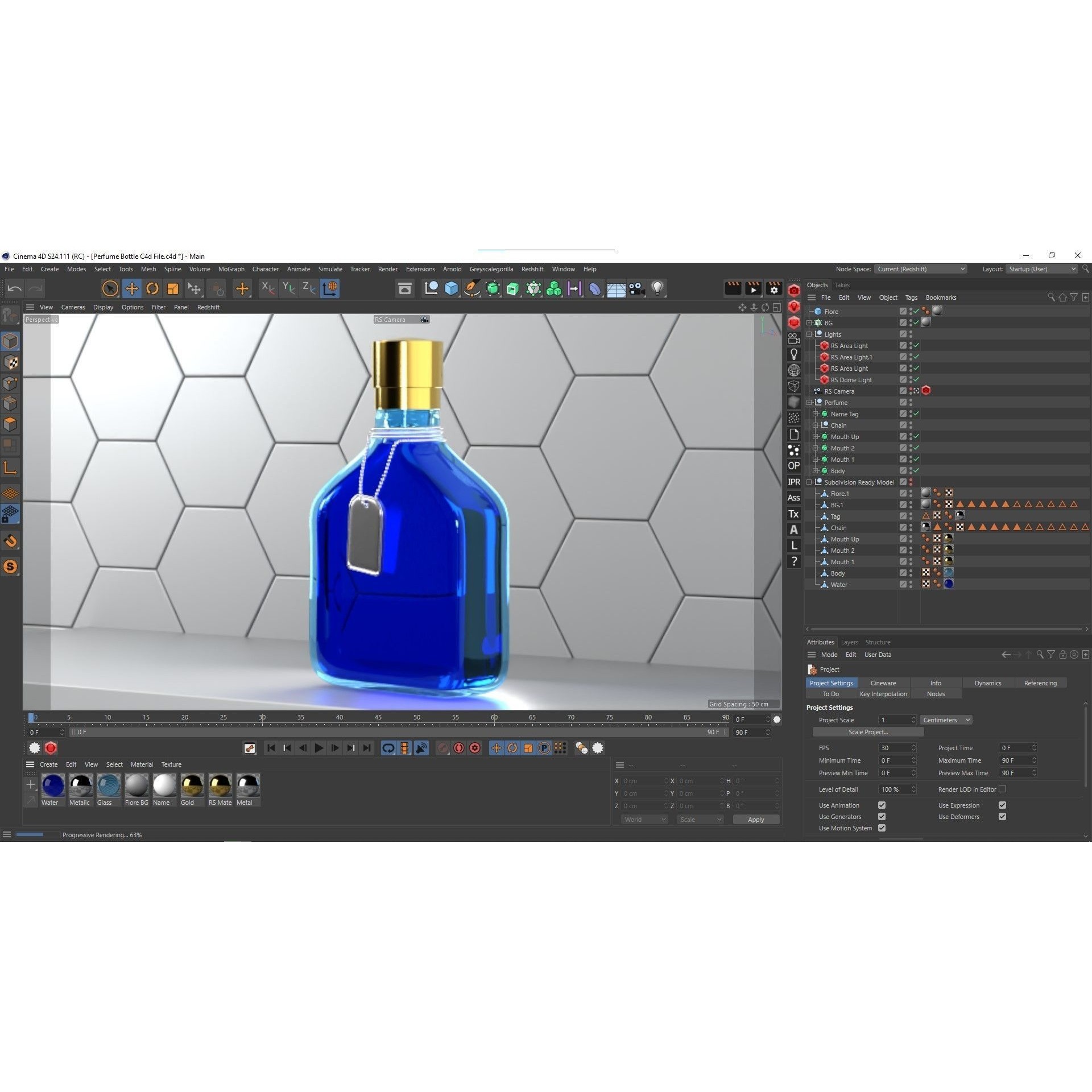 Perfume Bottle - Studio Ready 3D Model - View 9