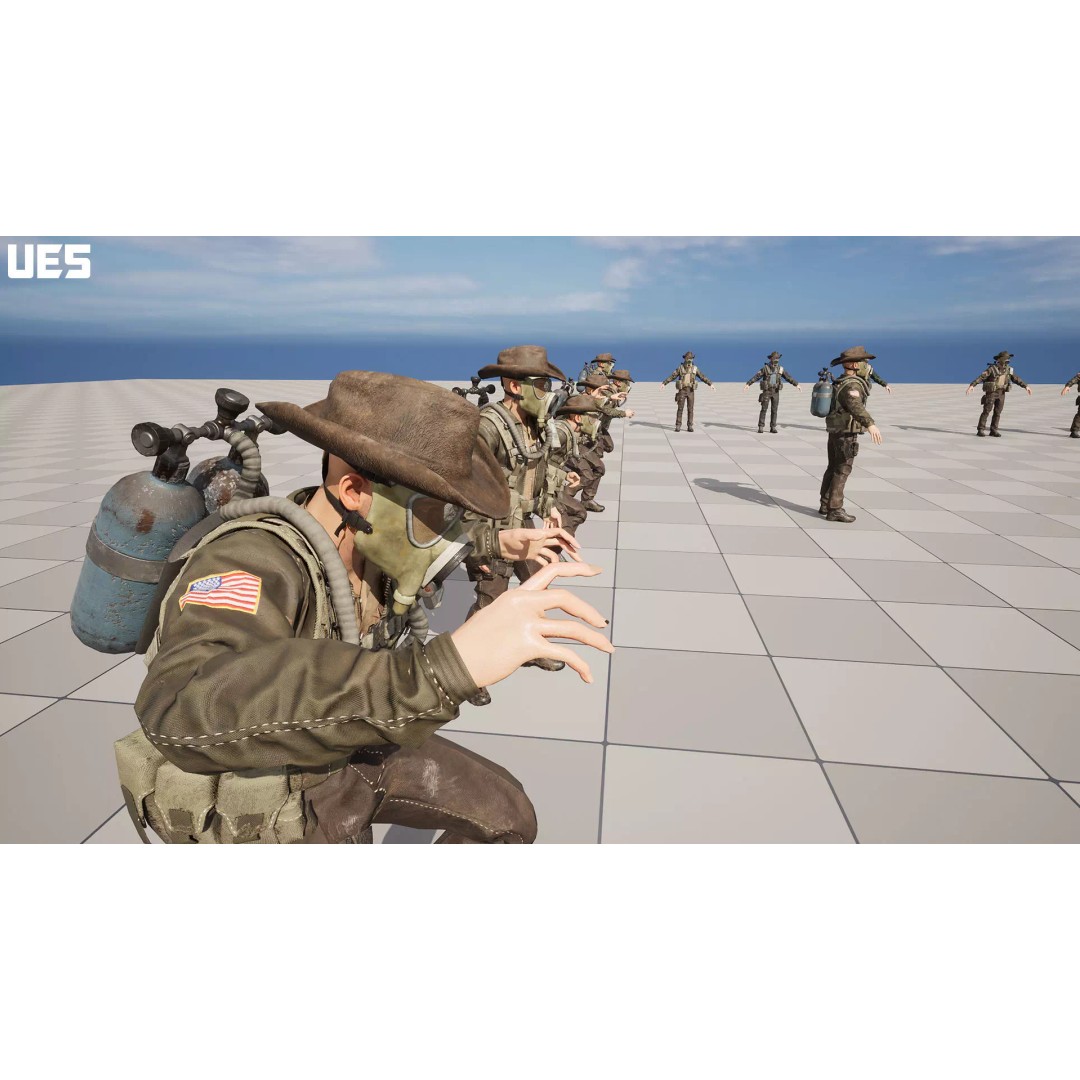 Post-Apocalyptic Sheriff Survivor 3D Model – Low Poly Game Asset, FBX - View 25