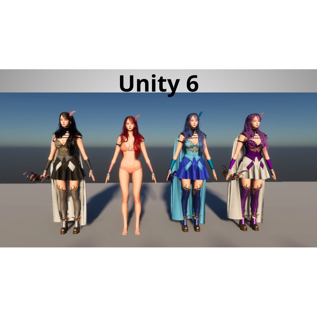 Pink Archer Girl 3D Model – Low-Poly Game Ready Character, FBX - View 10