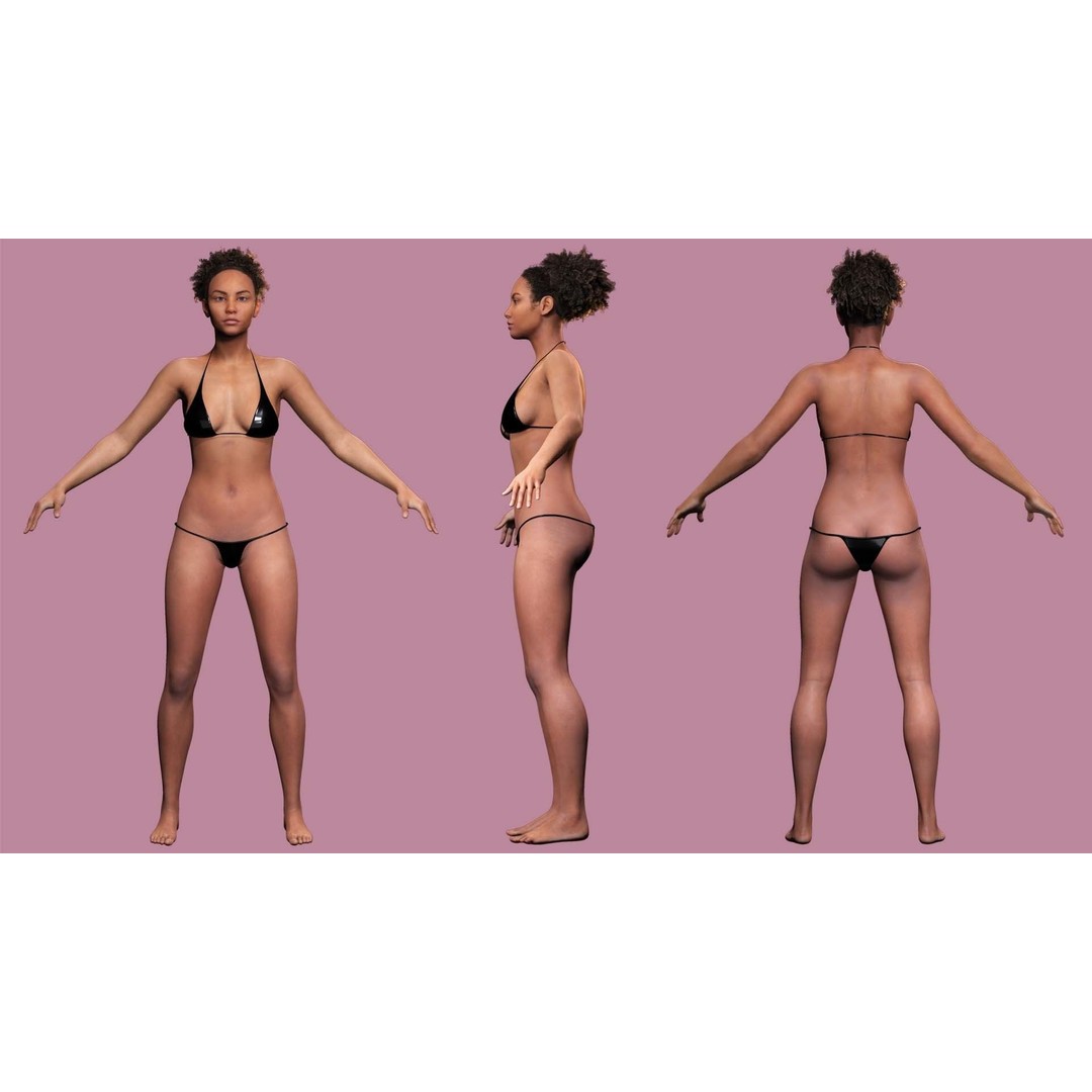 Kali 3D Model – Wilderness Style Low-Poly Character, Rigged & PBR - View 20