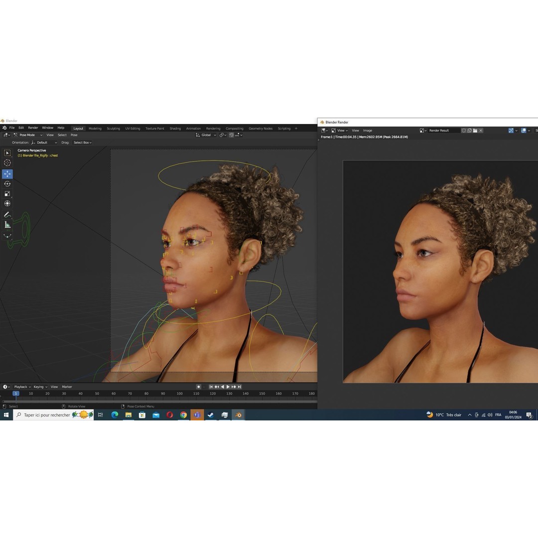 Kali 3D Model – Wilderness Style Low-Poly Character, Rigged & PBR - View 35