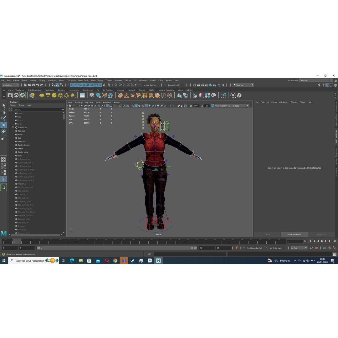 Kali 3D Model – Wilderness Style Low-Poly Character, Rigged & PBR - View 37