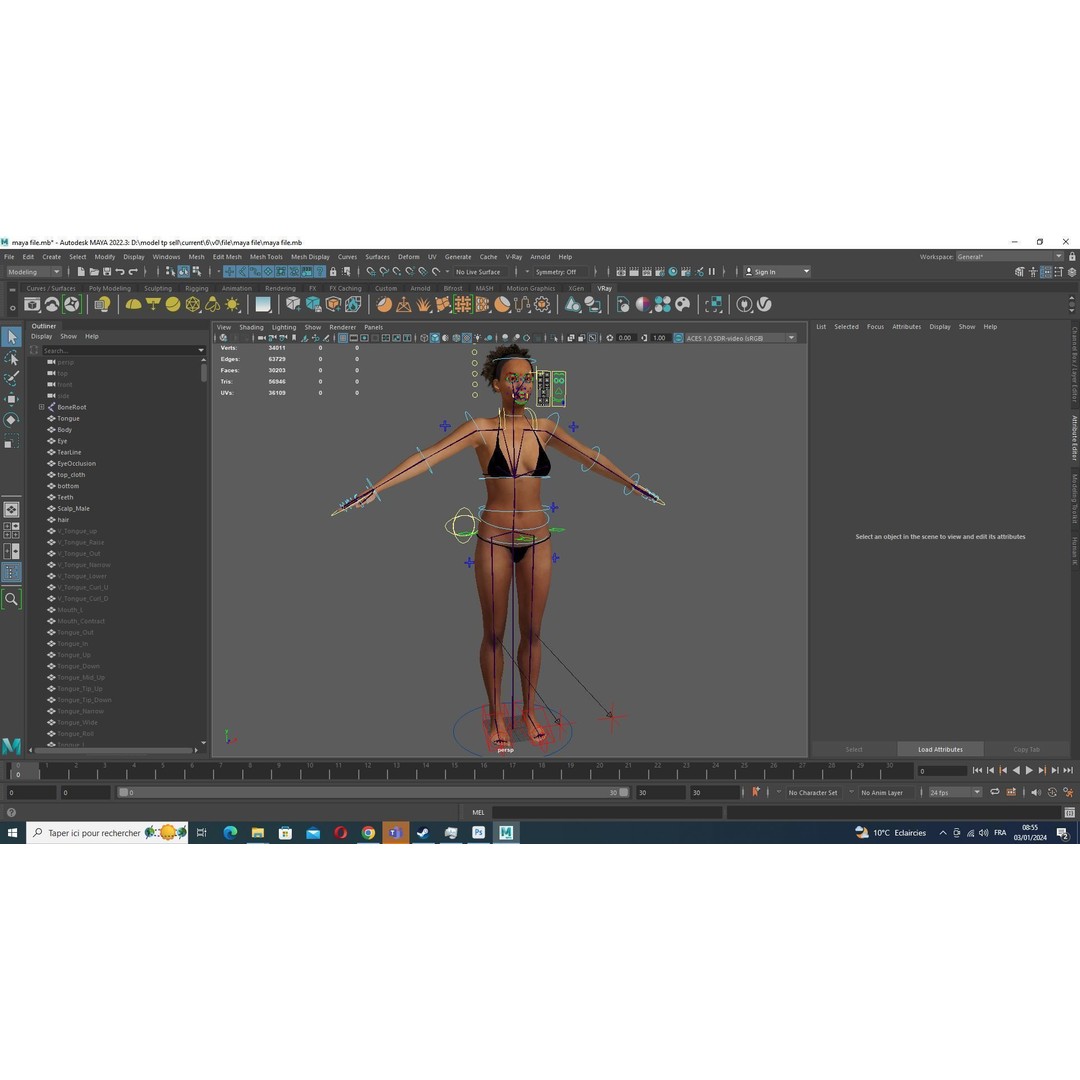 Kali 3D Model – Wilderness Style Low-Poly Character, Rigged & PBR - View 41