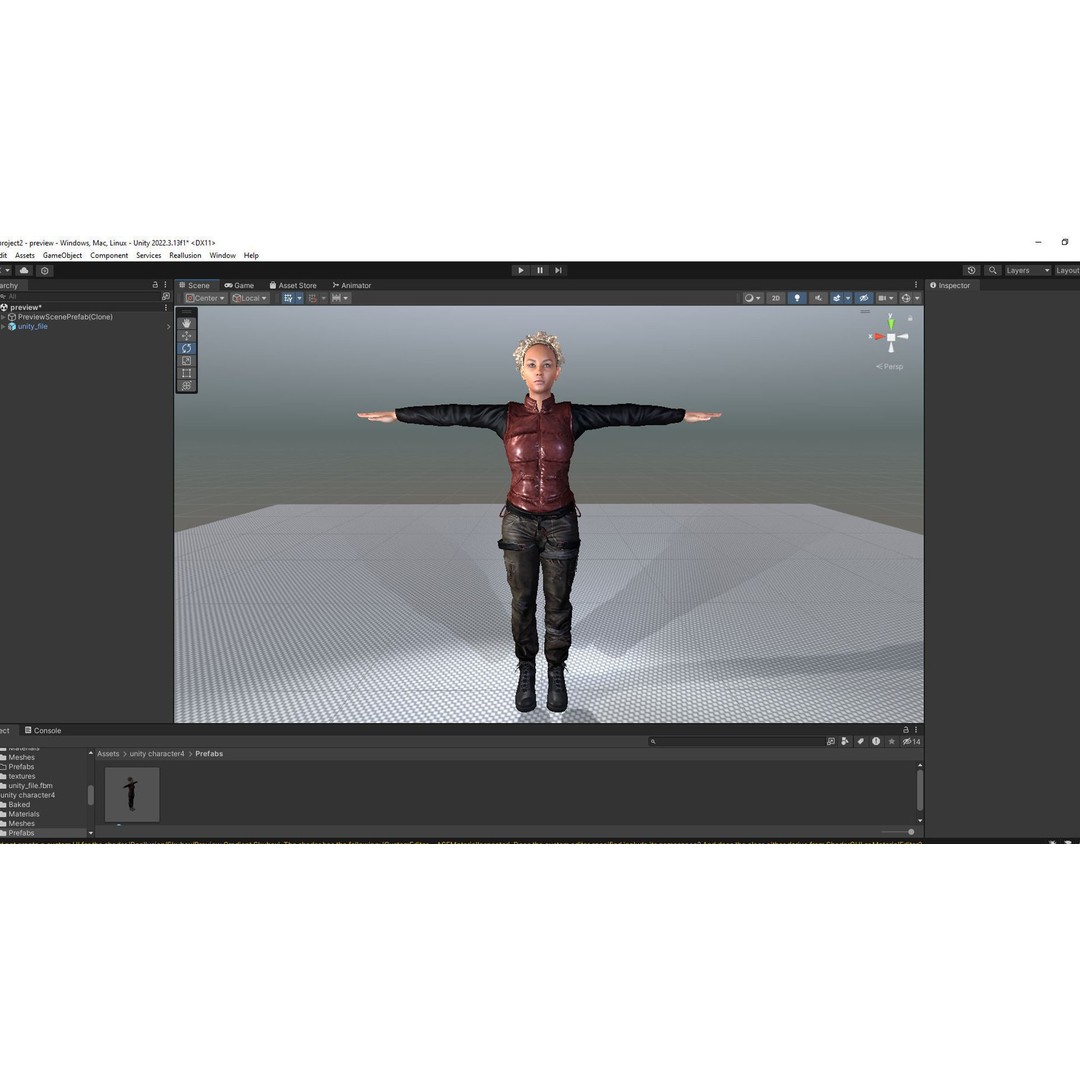 Kali 3D Model – Wilderness Style Low-Poly Character, Rigged & PBR - View 65