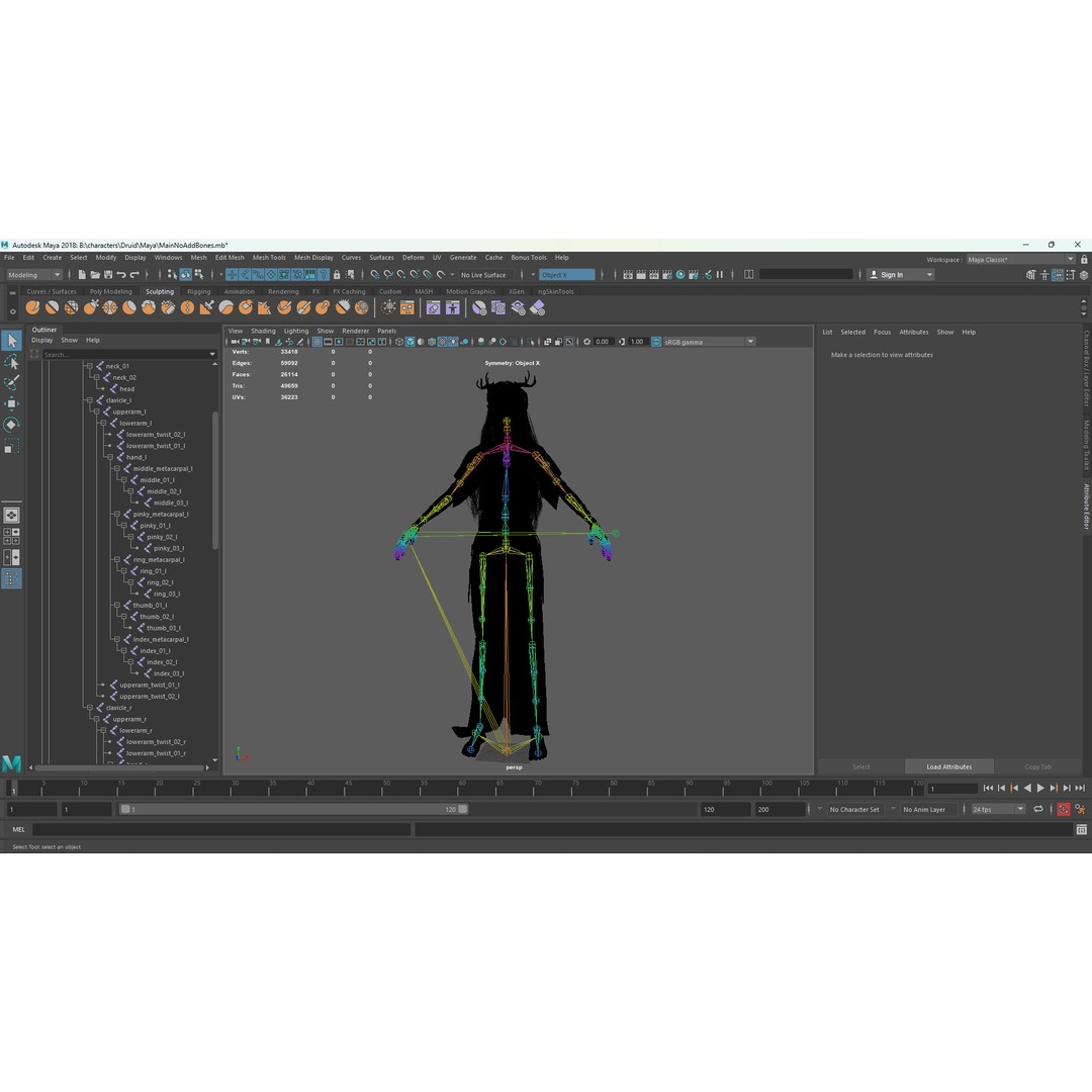 Forest Elf Druid Lady 3D Model – Low Poly Rigged Character for Unity & UE5 - View 8