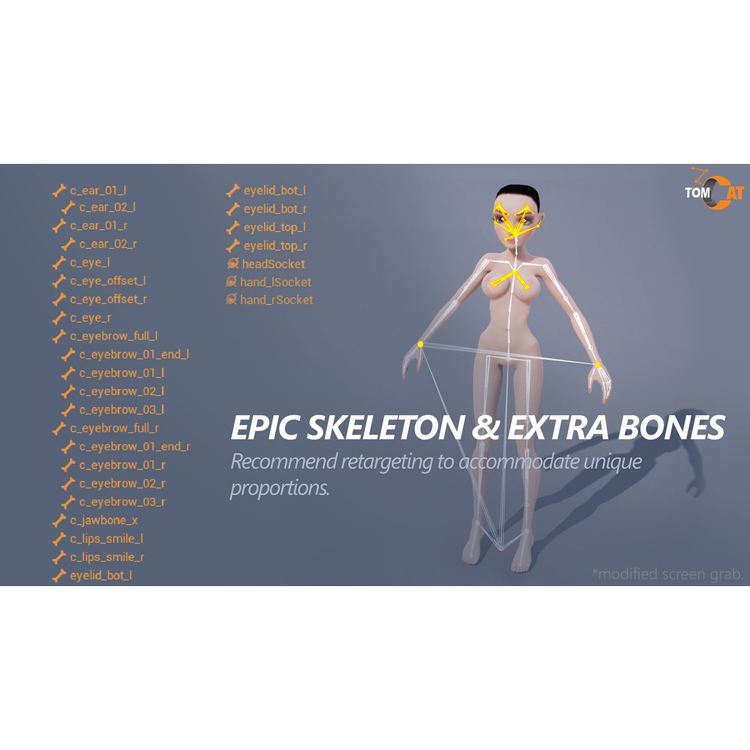 Anika Modular School Girl 3D Model – Low Poly Game Asset, FBX - View 16