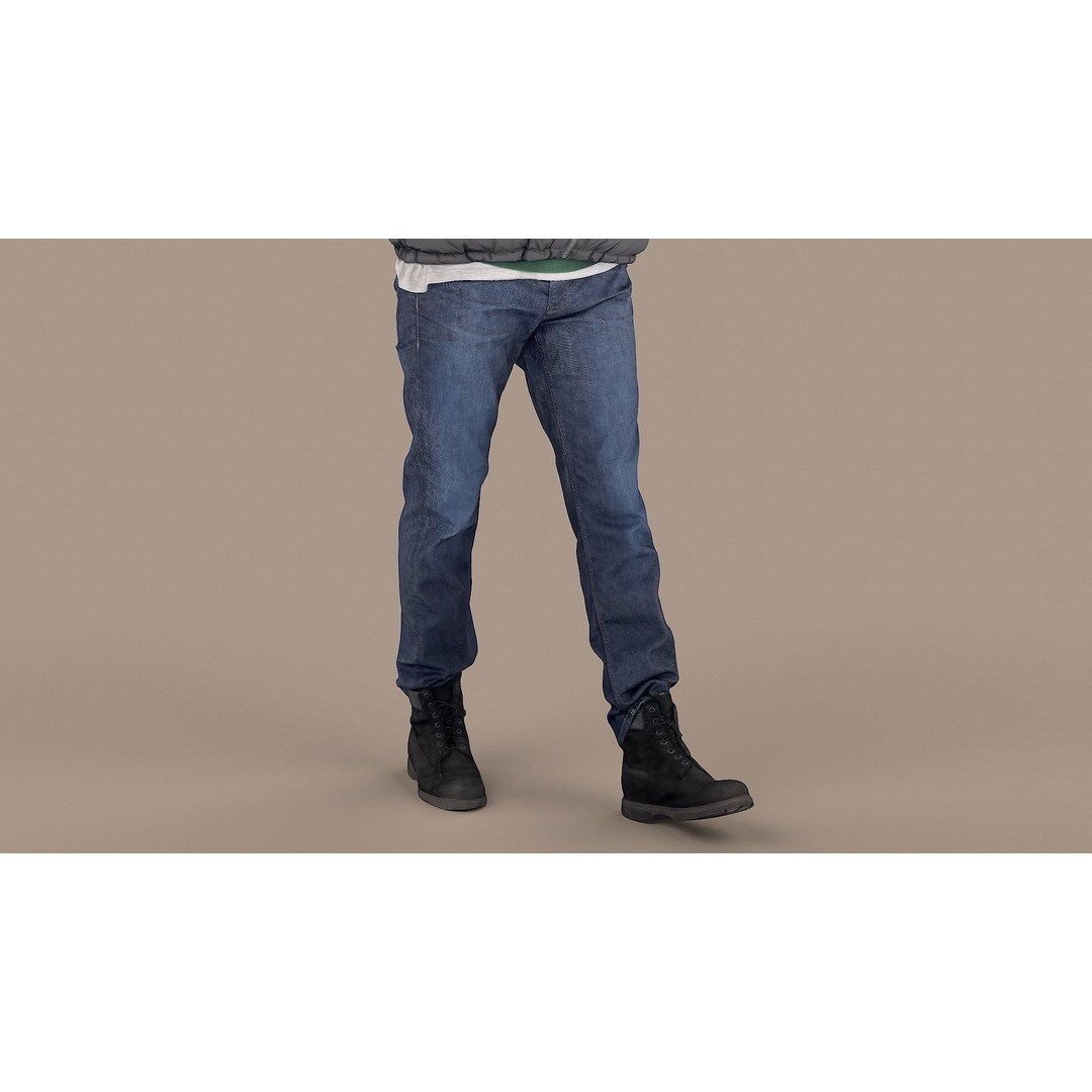 Casual Male Character 3D Model – Photorealistic Game Asset, FBX - View 13